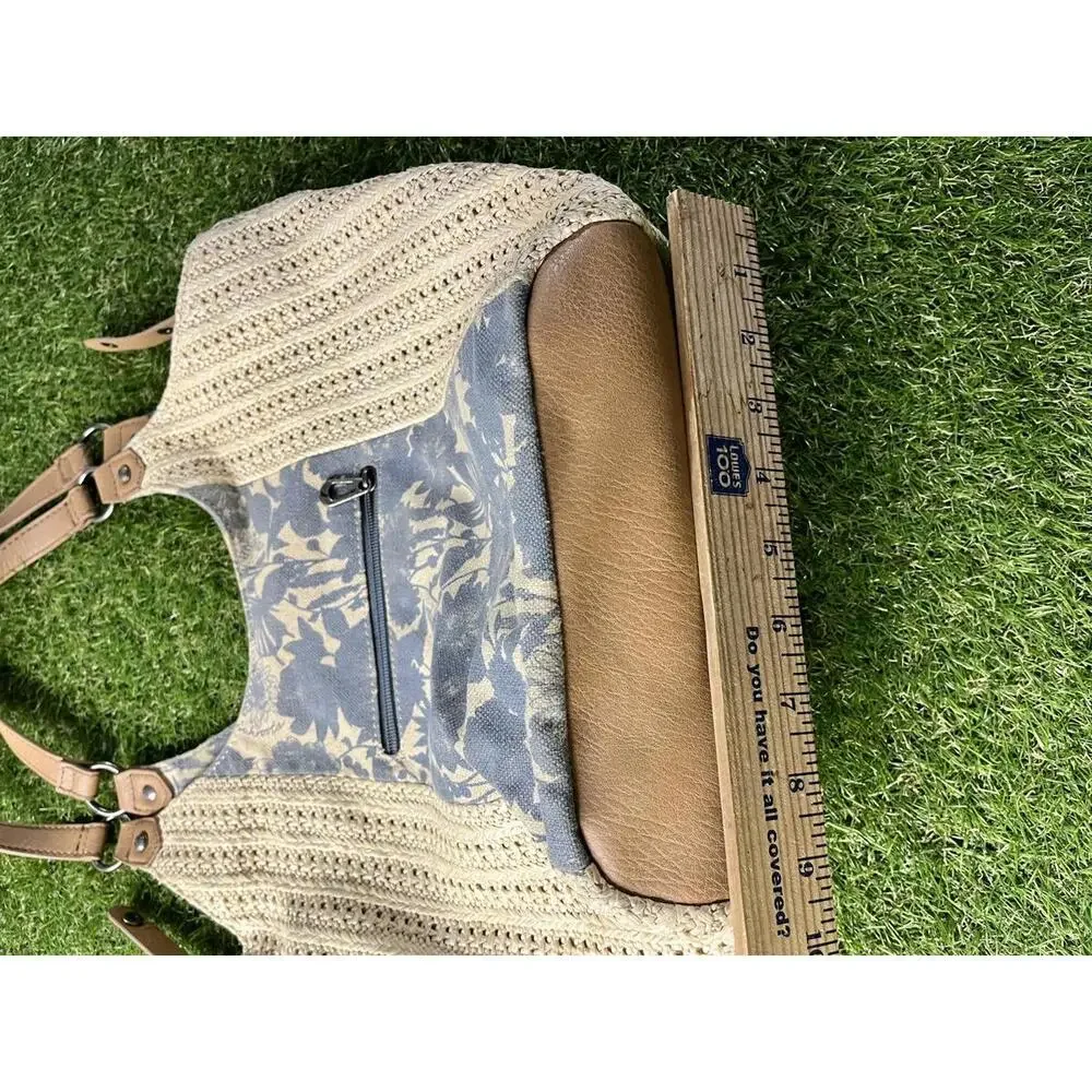 Sakroots‎ Bohemian Crochet and Canvas Shoulder Bag Beach Coastal Vibes Cruise